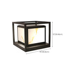 Elegant Solar Black Metal Cube Outdoor Post Lights