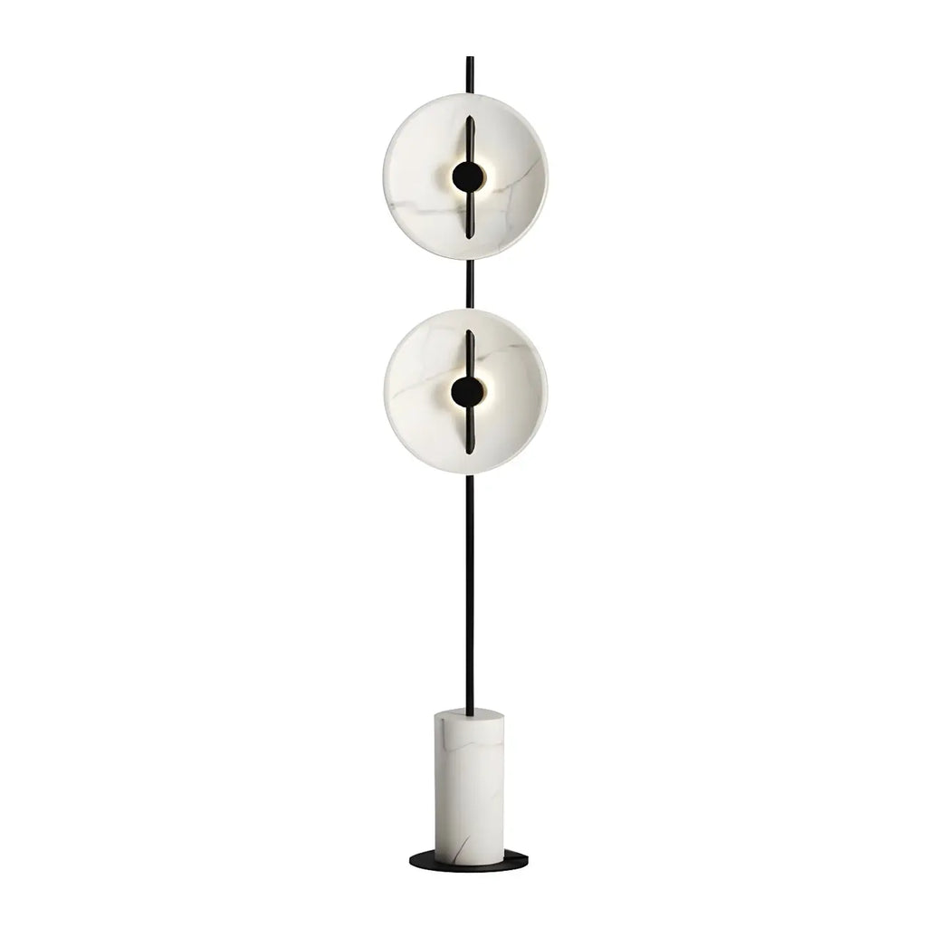 2-Light Tall LED Floor Lamp with Warm Light for Living Areas