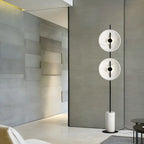 2-Light Tall LED Floor Lamp with Warm Light for Living Areas