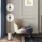 2-Light Tall LED Floor Lamp with Warm Light for Living Areas