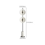 2-Light Tall LED Floor Lamp with Warm Light for Living Areas