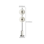 2-Light Tall LED Floor Lamp with Warm Light for Living Areas