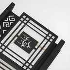 Oriental Black Silhouette LED Solar Outdoor Post Lights