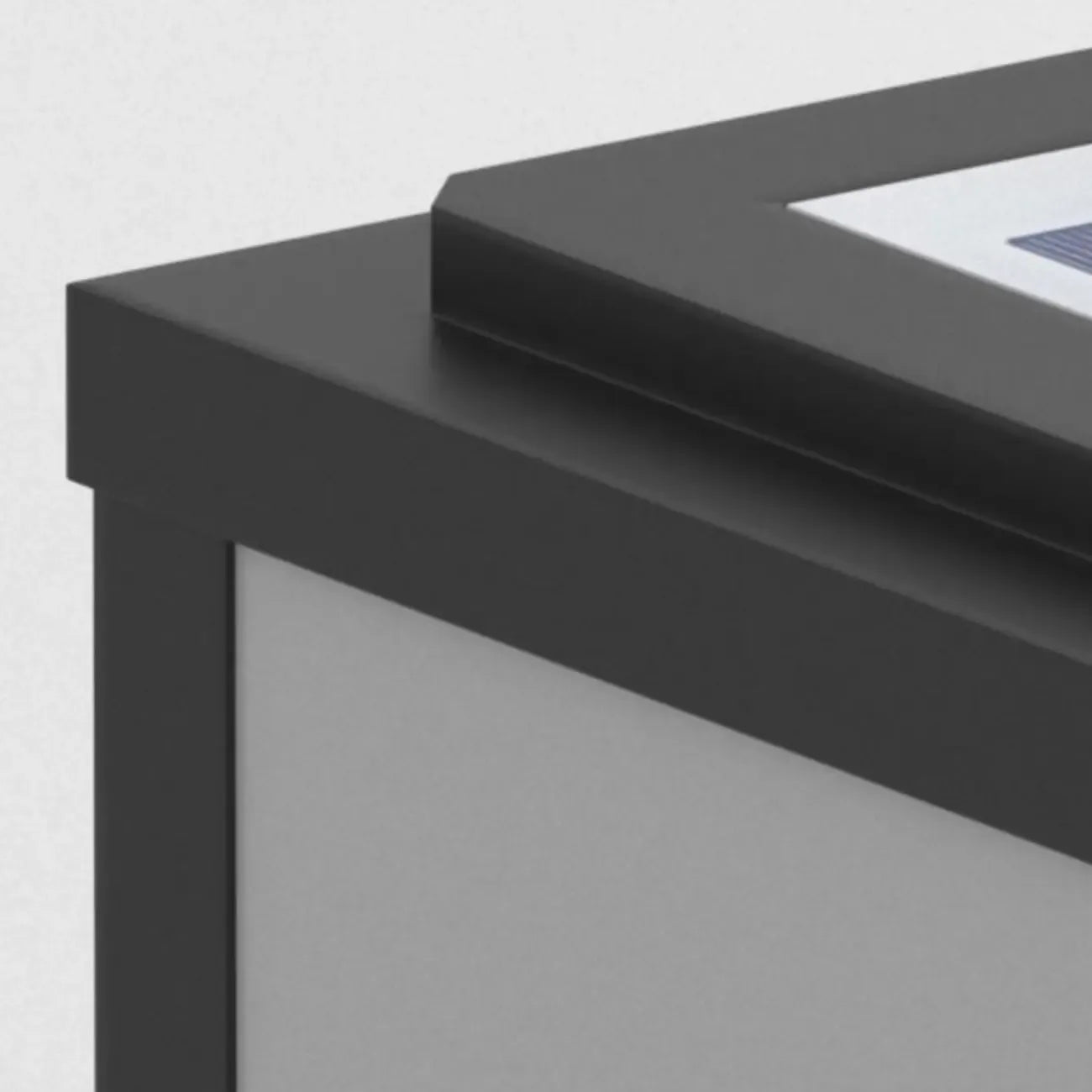 Cubic Black Metal Solar Outdoor Post Lights