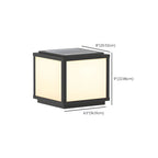 Cubic Black Metal Solar Outdoor Post Lights