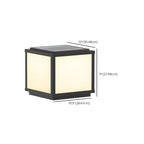 Cubic Black Metal Solar Outdoor Post Lights