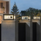 Modern Metal Black Geometric LED Post Cap Light