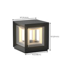 Modern Metal Black Geometric LED Post Cap Light