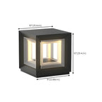 Modern Metal Black Geometric LED Post Cap Light