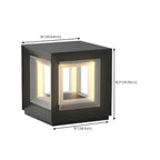 Modern Metal Black Geometric LED Post Cap Light