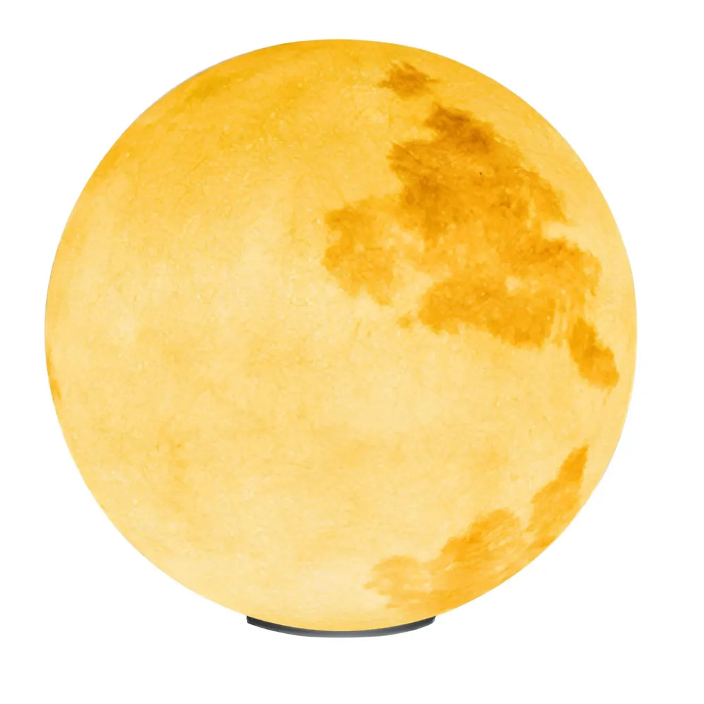 Yellow Moon-Theme Globe Resin Post Cap Light