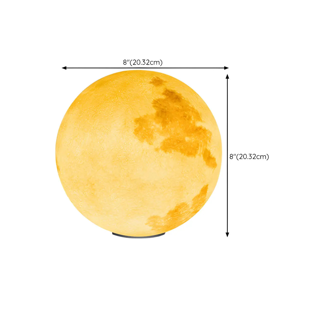 Yellow Moon-Theme Globe Resin Post Cap Light