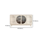 Modern White Wooden Glass No Handle Storage Cabinet