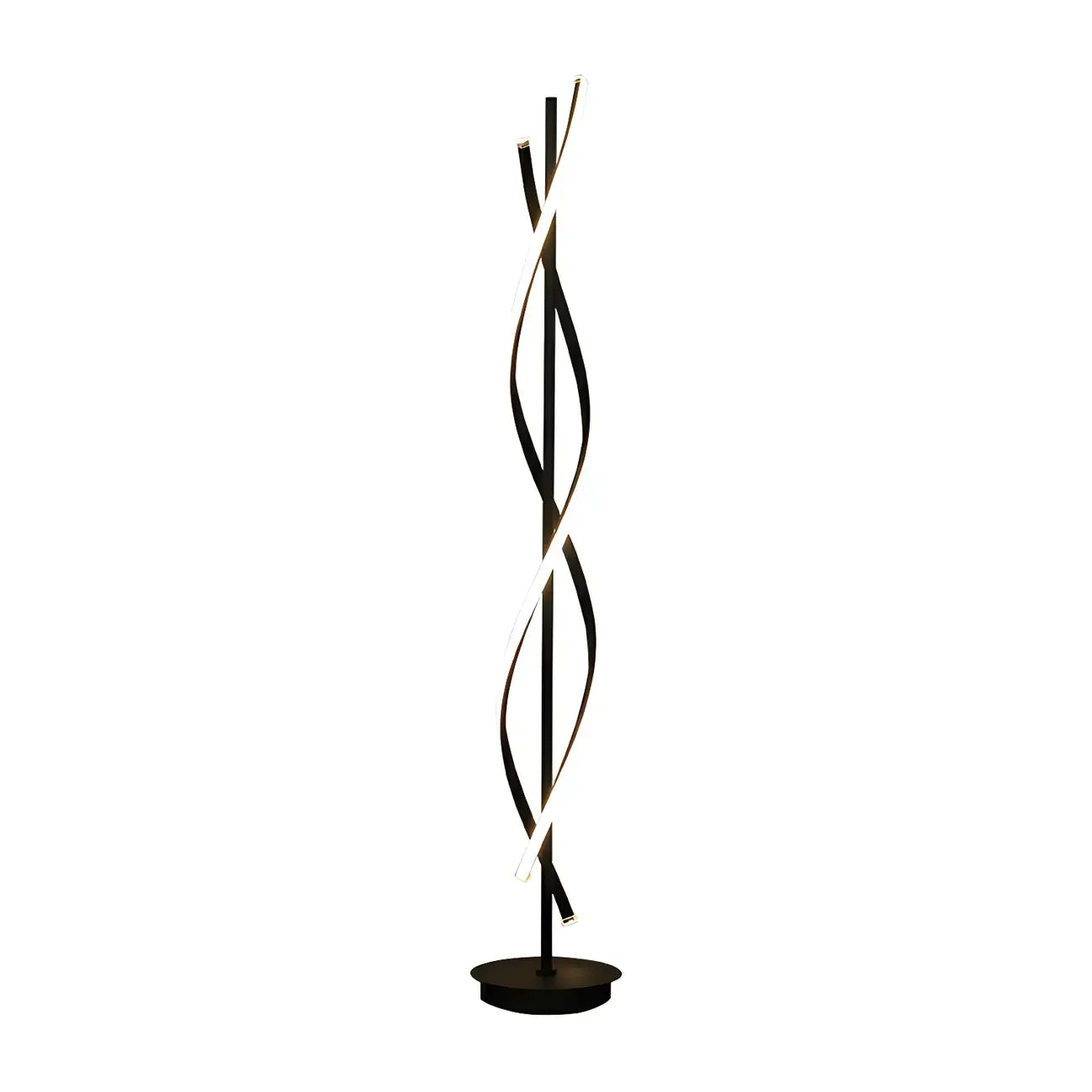 Modern 3-Color LED Floor Lamp Twisted Linear for Living Room