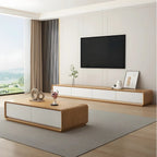 79 Brown Modern Wooden Long Drawers TV Stand