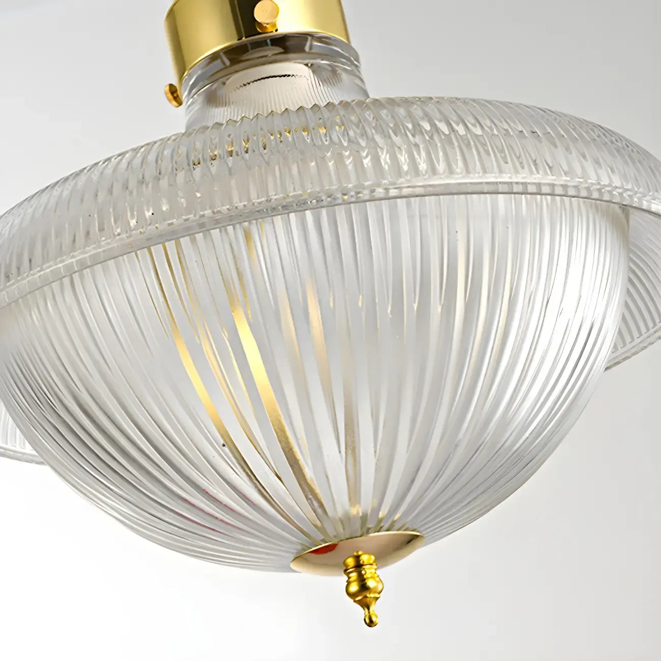 Schoolhouse Glass Gold Chandelier Pendant Light Adjustable