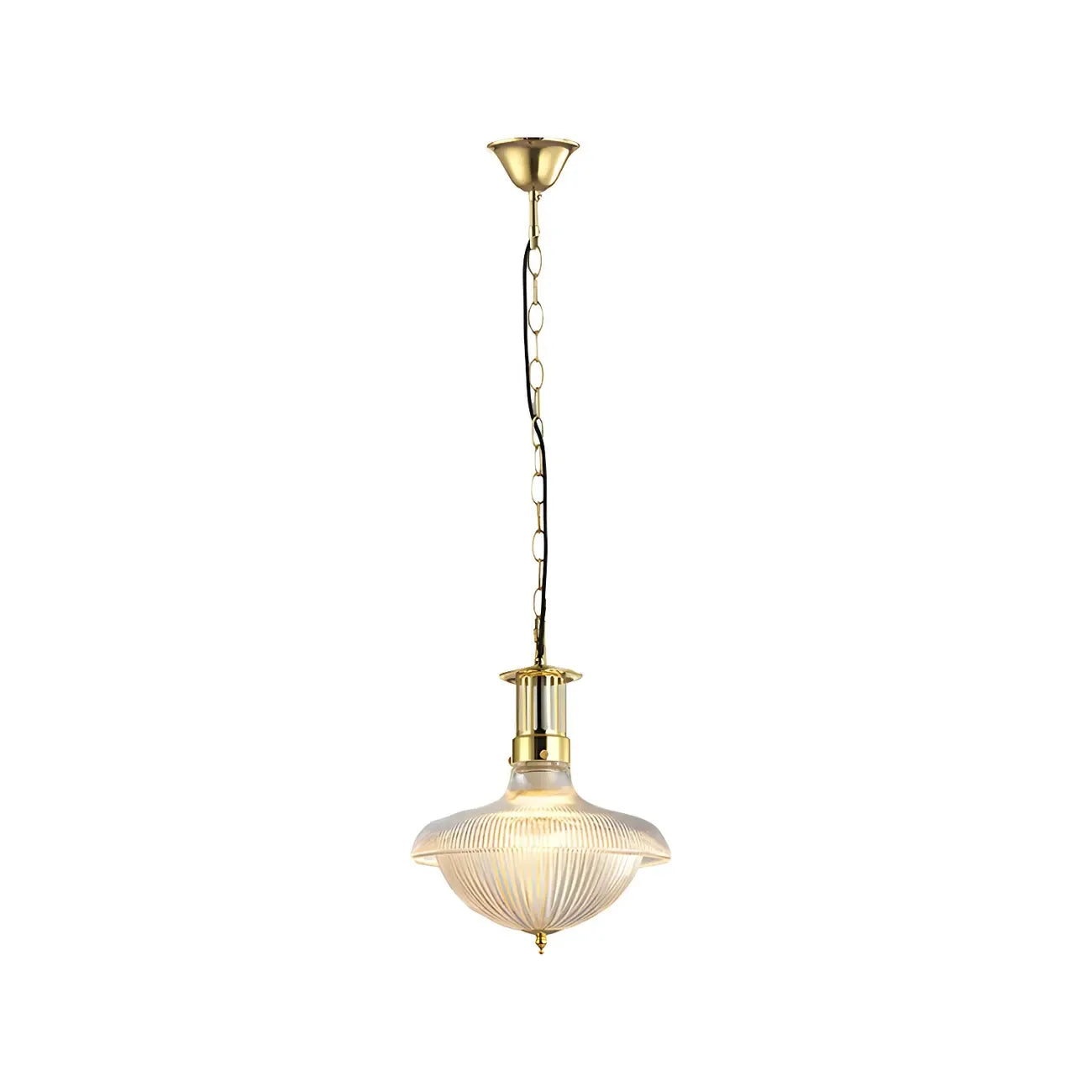 Schoolhouse Glass Gold Chandelier Pendant Light Adjustable