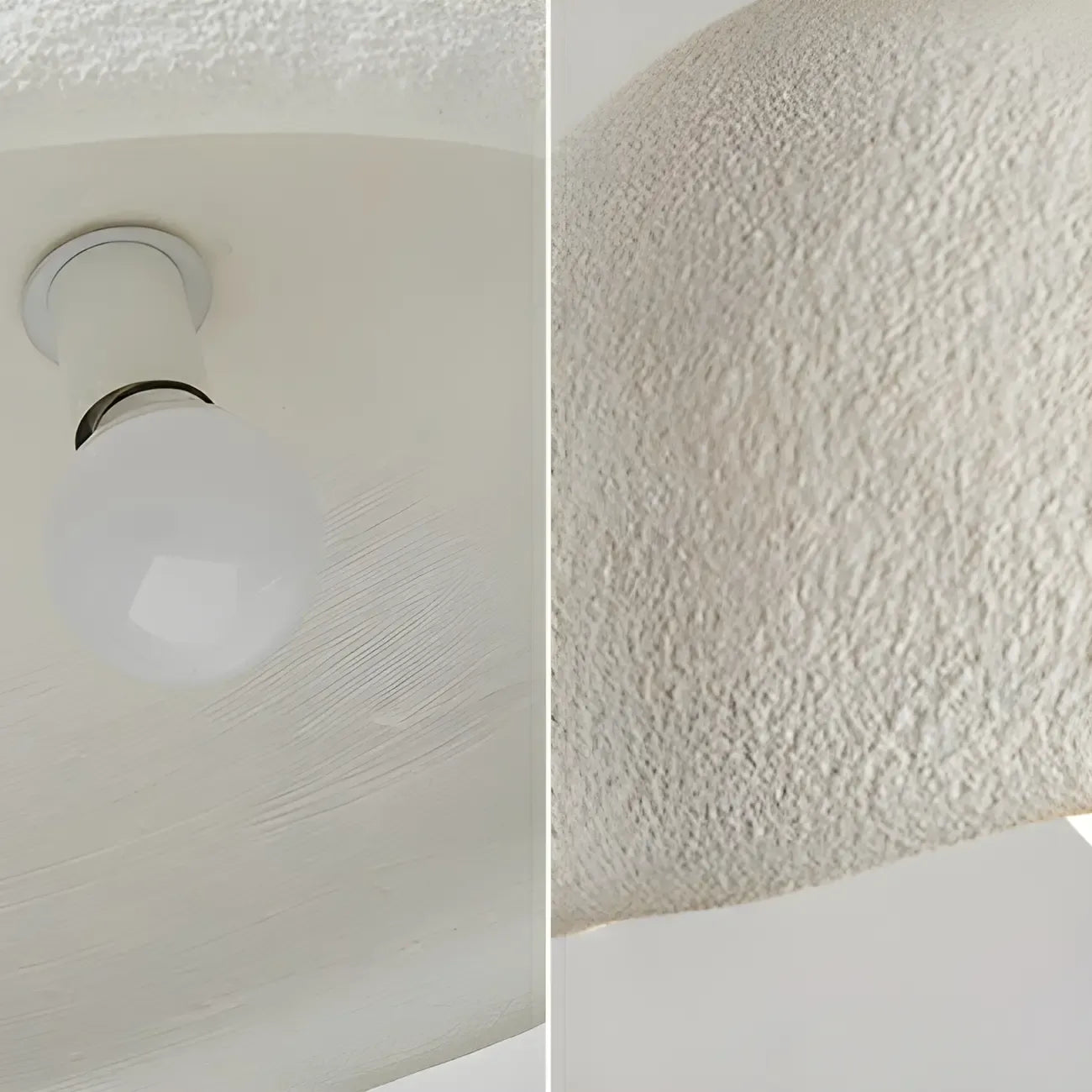 Art Deco Modern White Resin Dome Hanging Pendant Light